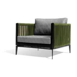 Poltrona Xangai elabora com Corda Sintética e Estofados/